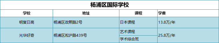 杨浦区国际学校